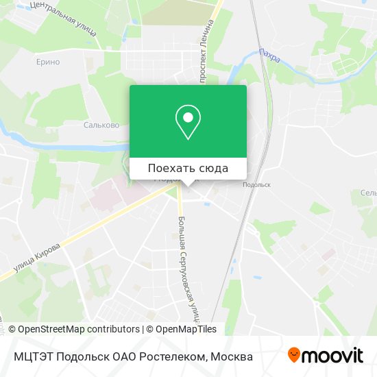 Карта МЦТЭТ Подольск ОАО Ростелеком