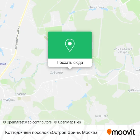 Карта Коттеджный поселок «Остров Эрин»