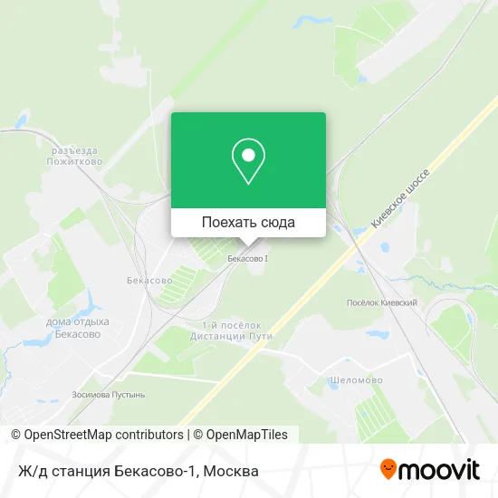 Карта Ж/д станция Бекасово-1