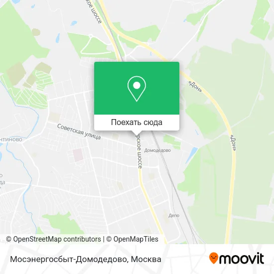 Карта Мосэнергосбыт-Домодедово