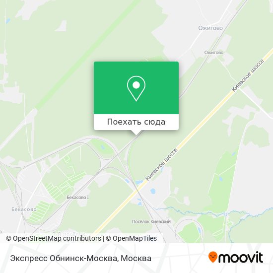Карта Экспресс Обнинск-Москва
