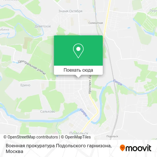 Карта Военная прокуратура Подольского гарнизона