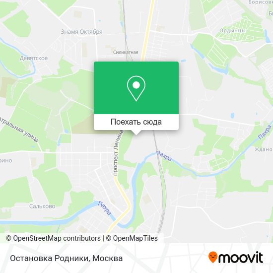 Карта Остановка Родники