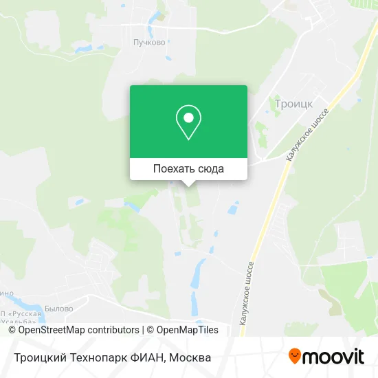 Карта Троицкий Технопарк ФИАН