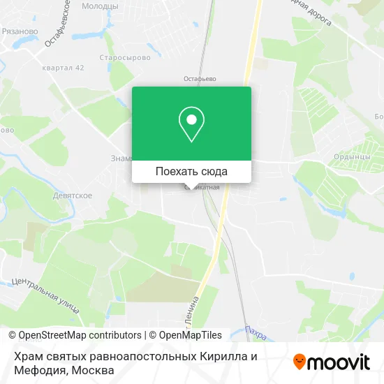 Карта Храм святых равноапостольных Кирилла и Мефодия