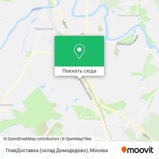 Карта ГлавДоставка (склад Домодедово)