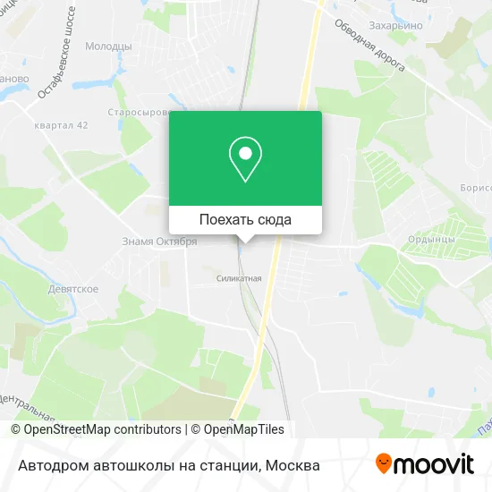 Карта Автодром автошколы на станции