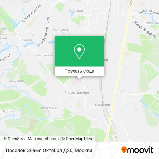 Карта Поселок Знамя Октября Д26