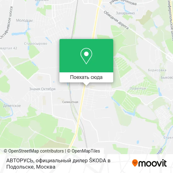 Карта АВТОРУСЬ, официальный дилер ŠKODA в Подольске
