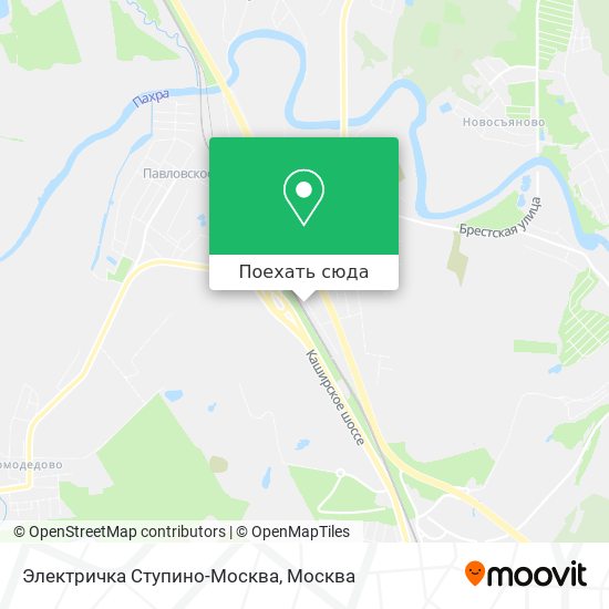 Карта Электричка Ступино-Москва
