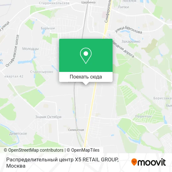 Карта Распределительный центр X5 RETAIL GROUP