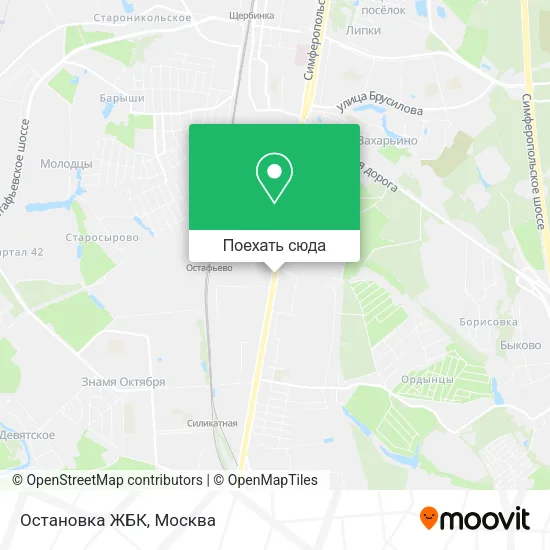Карта Остановка ЖБК