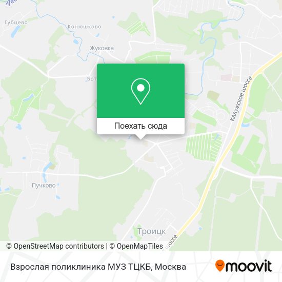 Карта Взрослая поликлиника МУЗ ТЦКБ