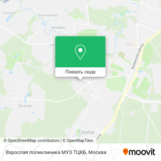 Карта Взрослая поликлиника МУЗ ТЦКБ
