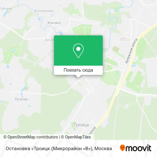 Карта Остановка «Троицк (Микрорайон «В»)