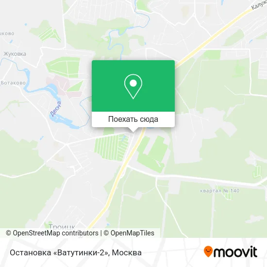 Карта Остановка «Ватутинки-2»