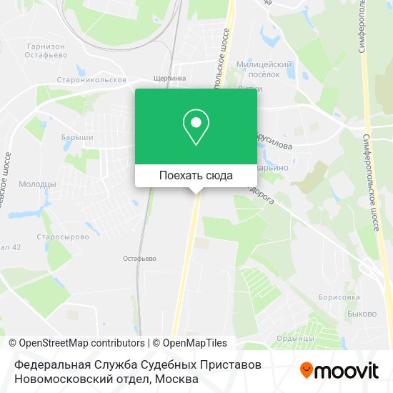 Карта Федеральная Служба Судебных Приставов Новомосковский отдел