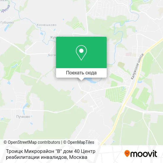 Карта Троицк Микрорайон "В" дом 40 Центр реабилитации инвалидов