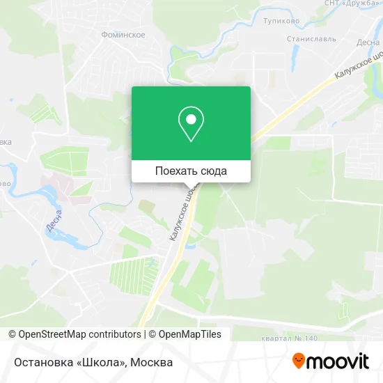 Карта Остановка «Школа»