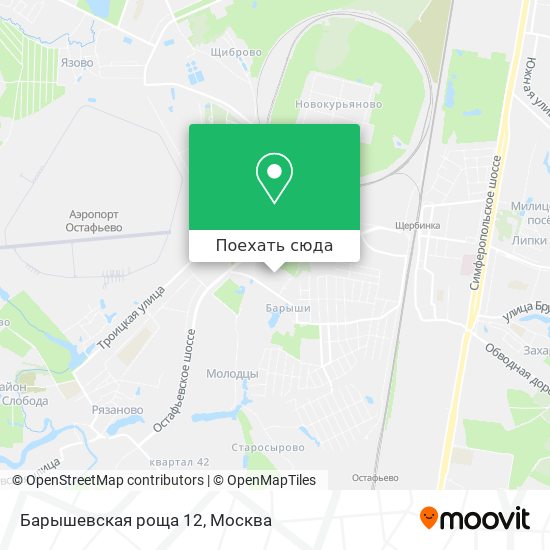 Карта Барышевская роща 12
