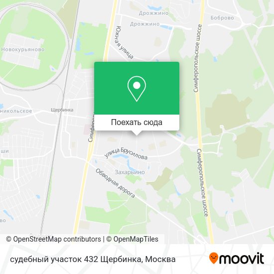 Карта судебный участок 432 Щербинка