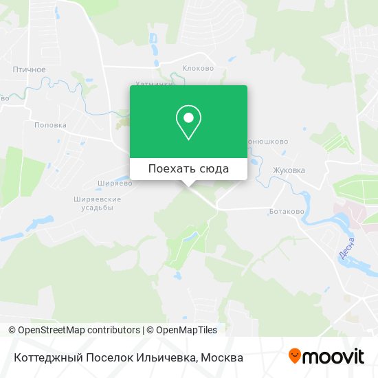 Карта Коттеджный Поселок Ильичевка