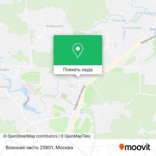 Карта Военная часть 25801