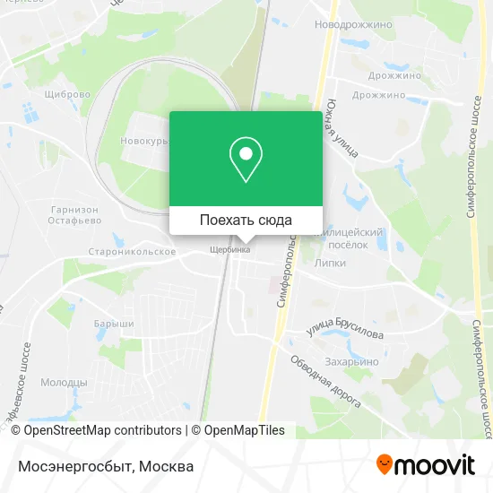 Карта Мосэнергосбыт