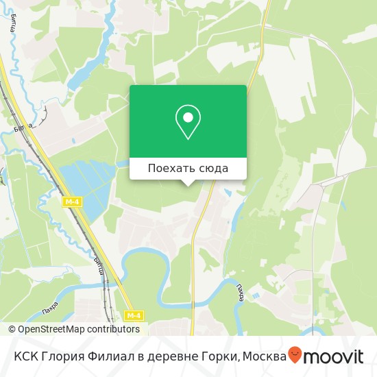 Карта КСК Глория Филиал в деревне Горки