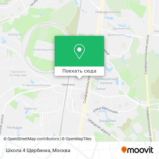 Карта Школа 4 Щербинка