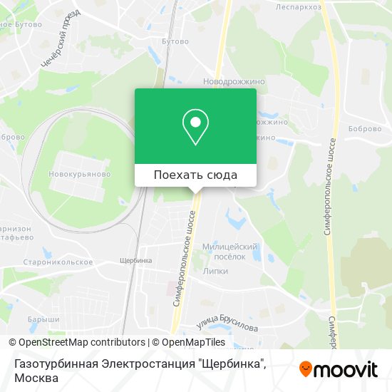 Карта Газотурбинная Электростанция "Щербинка"