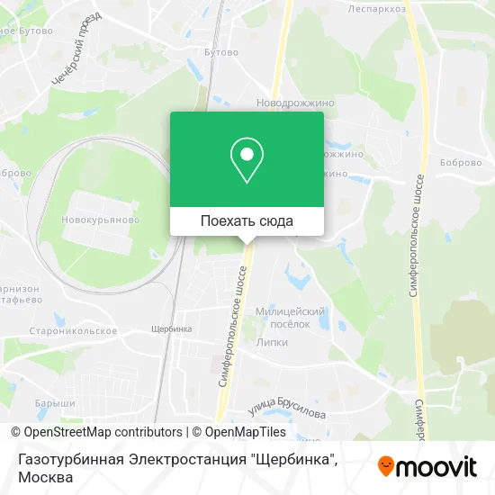 Карта Газотурбинная Электростанция "Щербинка"
