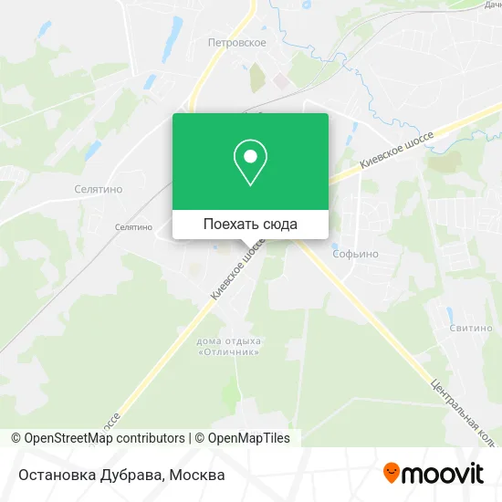 Карта Остановка Дубрава