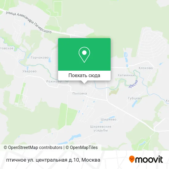 Карта птичное ул. центральная д.10