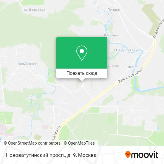 Карта Нововатутинский просп., д. 9
