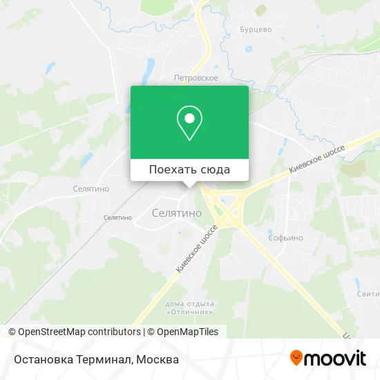Карта Остановка Терминал