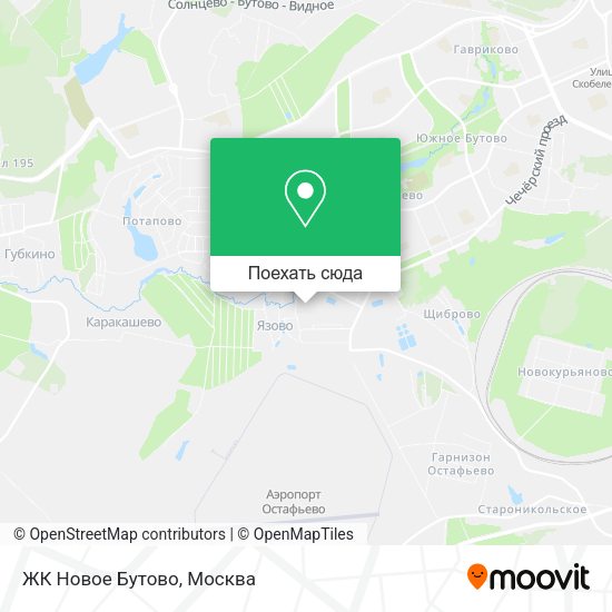 Карта ЖК Новое Бутово