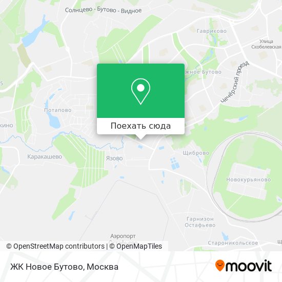 Карта ЖК Новое Бутово