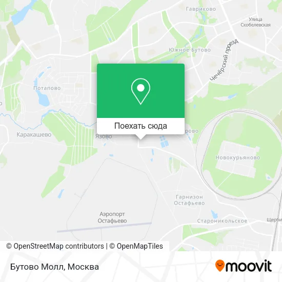 Карта Бутово Молл
