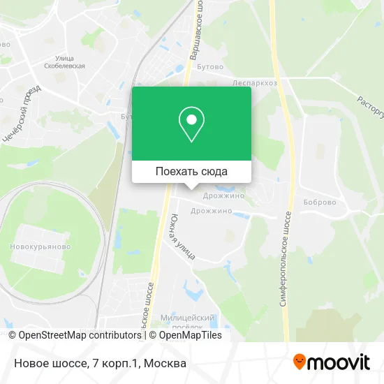 Карта Новое шоссе, 7 корп.1