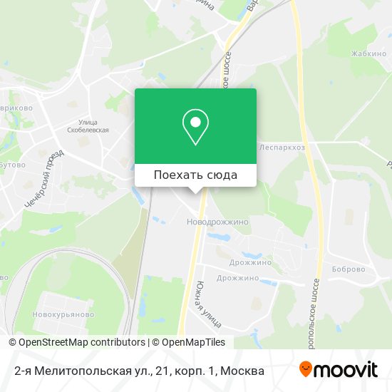 Карта 2-я Мелитопольская ул., 21, корп. 1