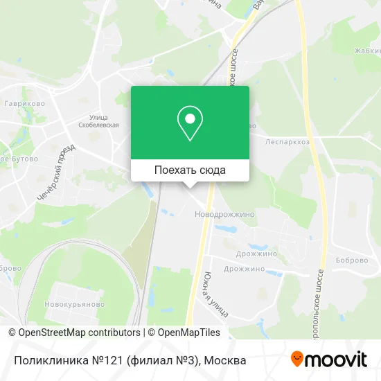Карта Поликлиника №121 (филиал №3)