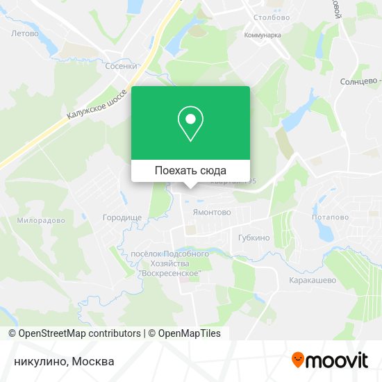 Карта никулино