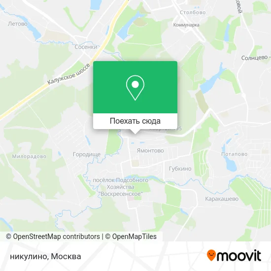 Карта никулино