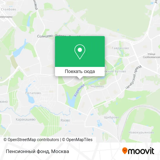 Карта Пенсионный фонд