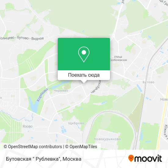 Карта Бутовская " Рублевка"