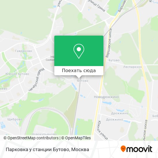 Карта Парковка у станции Бутово