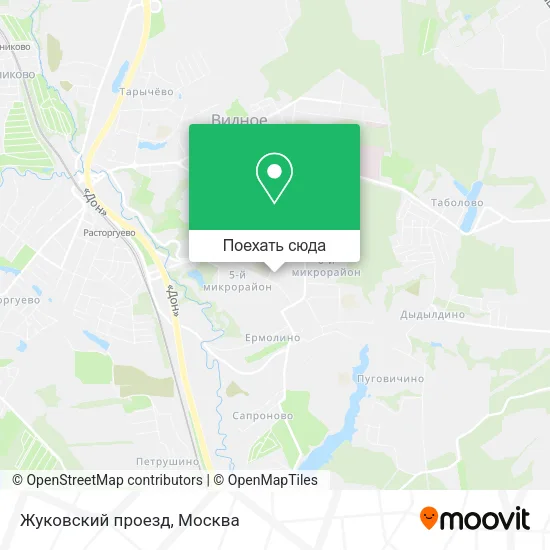 Карта Жуковский проезд