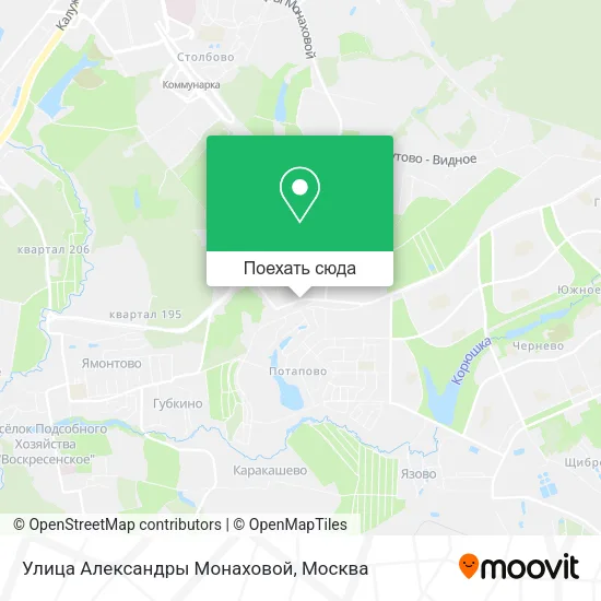 Карта Улица Александры Монаховой