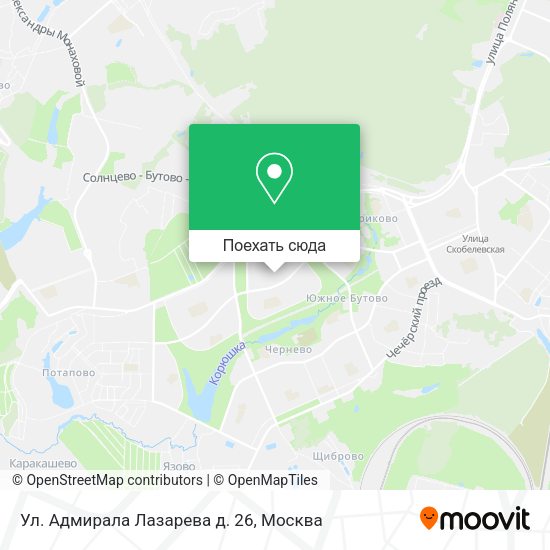 Карта Ул. Адмирала Лазарева д. 26